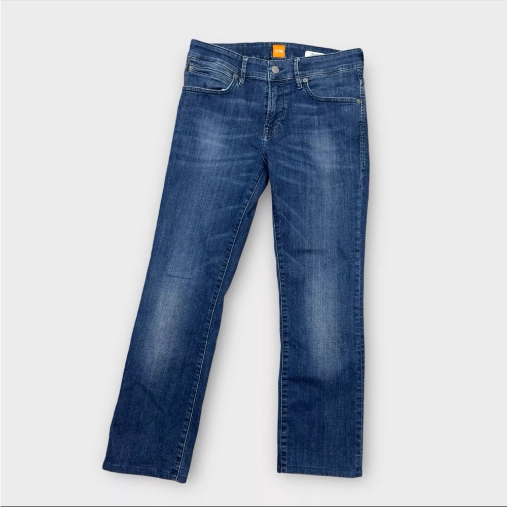 Hugo Boss Orange 24 Jeans Regular Fit Blue Denim Size 30x27 Medium Wash Low Rise